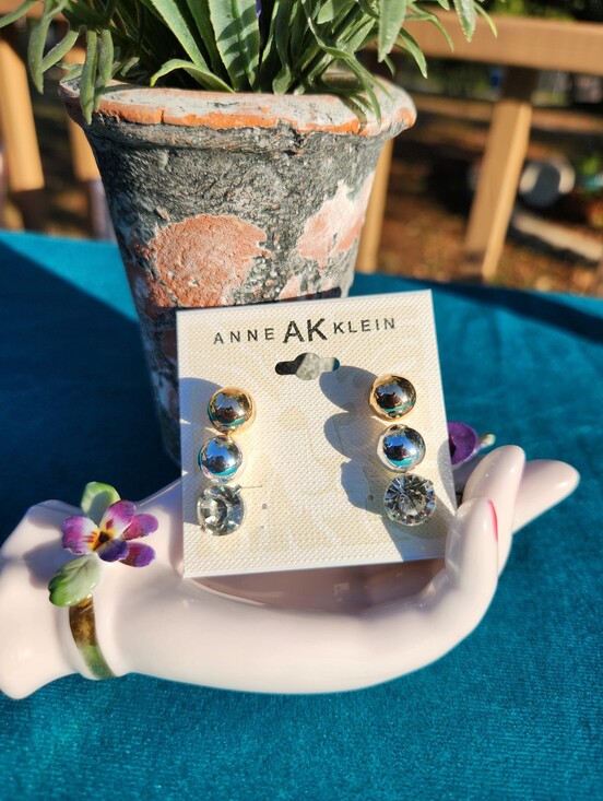 Anne Klein Jewelry - Anne Klein Set Of Three Stud Earrings  New